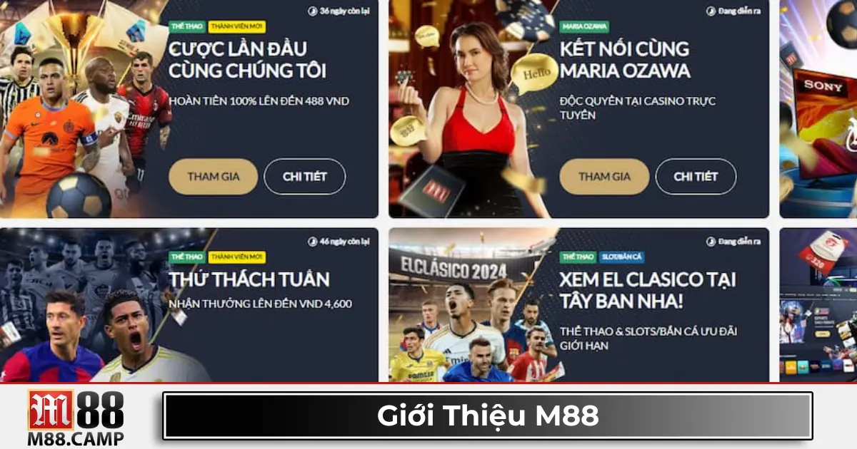 Giới Thiệu M88 2 Hệ sinh thái cá cược đa dạng: Thể thao, Casino, Xổ số & Game Slot